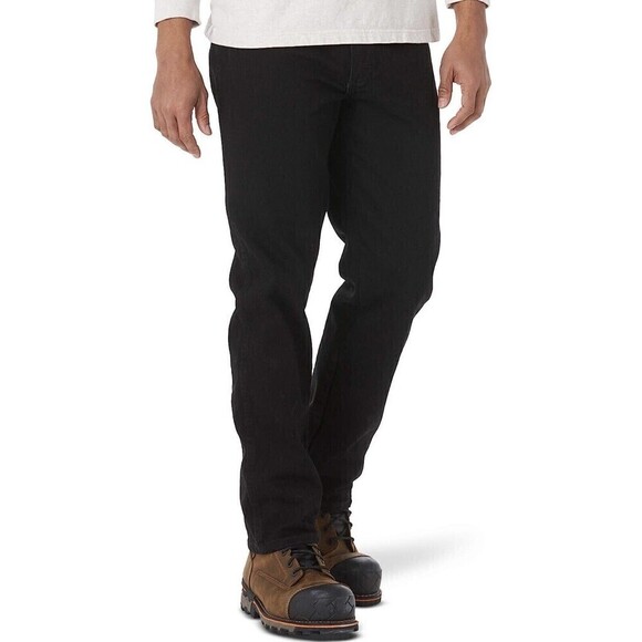 Rustler Men's Classic Regular Fit By Wrangler Comfort & Durability 35X34 Black - Picture 1 of 16